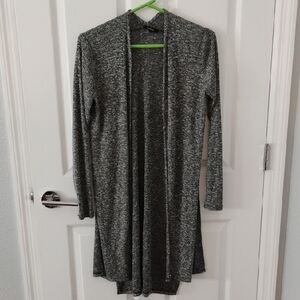 Ambiance Heather Gray Open Cardigan